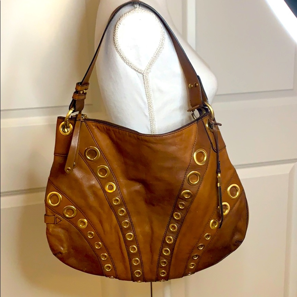 Cole Haan Brown Leather Hobo Bag